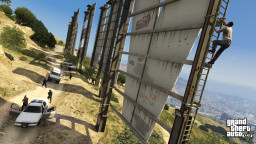 GTA5 050 Vinewood Climbing Police