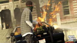 GTA5 081 Franklin Minigun