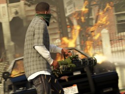 GTA5 081 Franklin Minigun