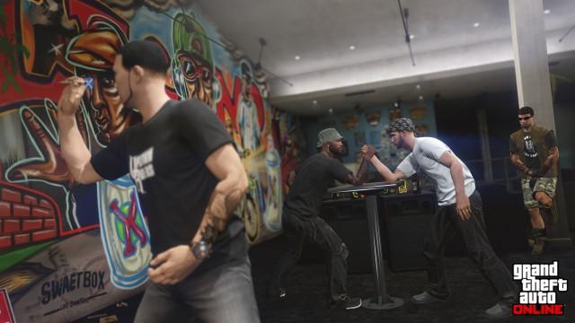 GTAOnline 13613 Bikers Clubhouse Darts ArmWrestling