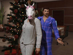 GTAOnline 13710 FestiveSurprise2016 Apartment ChristmasTree UnicornMask
