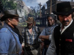 RedDead2 Trailer3 15 ArthurMorgan Dutch BillWilliamson CharlesSmith JavierEscuella DutchGang