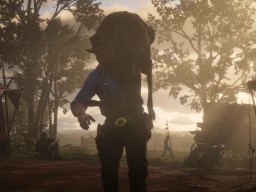 RedDead2 GameplayVideo ArthurMorgan Camp Deer Hunting