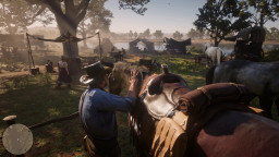 RedDead2 GameplayVideo ArthurMorgan Horse Camp Radar