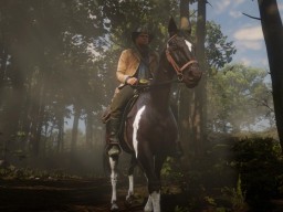 RedDead2 GameplayVideo ArthurMorgan Horse Forest