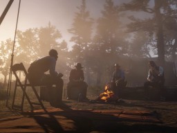 RedDead2 GameplayVideo ArthurMorgan JohnMarston DutchGang Camp Fire