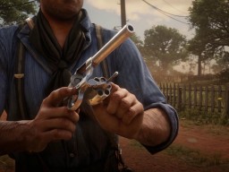 RedDead2 GameplayVideo CattlemanRevolver Reloading