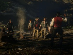 RedDead2 GameplayVideo DutchGang Dutch BillWilliamson MicahBell SadieAdler Camp Fire