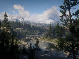 RedDead2 GameplayVideo Landscape Forest Mountains Snow
