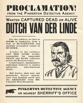 RDR 2 Wanted Poster Dutch