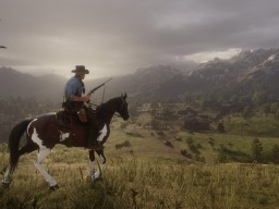 RDR2 HandsOnPreviews 23 ArthurMorgan Horse Town Landscape