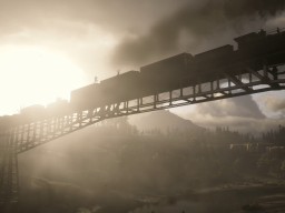 RDR2 GameplayVideoPart2 01 Train Bridge Landscape