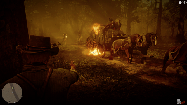 RDR2 GameplayVideoPart2 30 Radar ArthurMorgan DeadEye Horse HorseCarriage