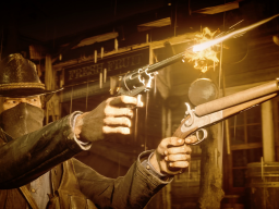 RDR2 GameplayVideoPart2 33 ArthurMorgan CattlemanRevolver SawedoffShotgun