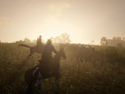 RDR2 GameplayVideoPart2 42 Radar ArthurMorgan Horse Landscape