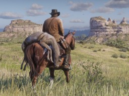 RDR2 HandsOnPreviews 41 ArthurMorgan Horse Canyon Landscape