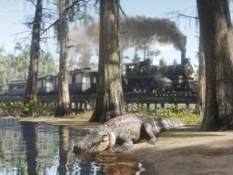 RDR2 PreviewScreens Train Alligator Lake