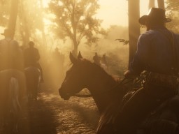 RDR2 Sunset Forest