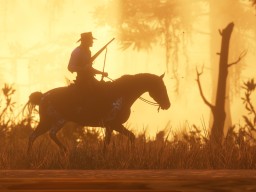 RDR2 HorseRiding Sunset
