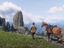 RDR2 Landscape Mountains TennesseeWalker ChestnutTennesseeWalker