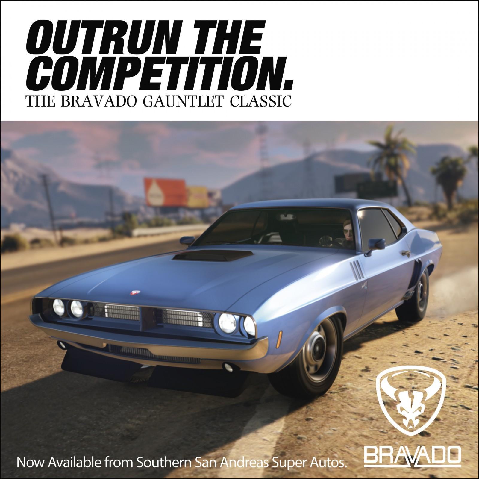 GTAOnline VehiclePoster Bravado GauntletClassic