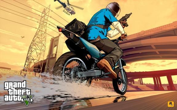 GTA V Artwork Franklin BikeChase