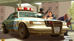 GTA 4 Artwork Action Police