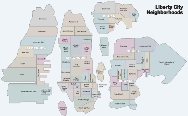 gta map liberty city neighborhoods