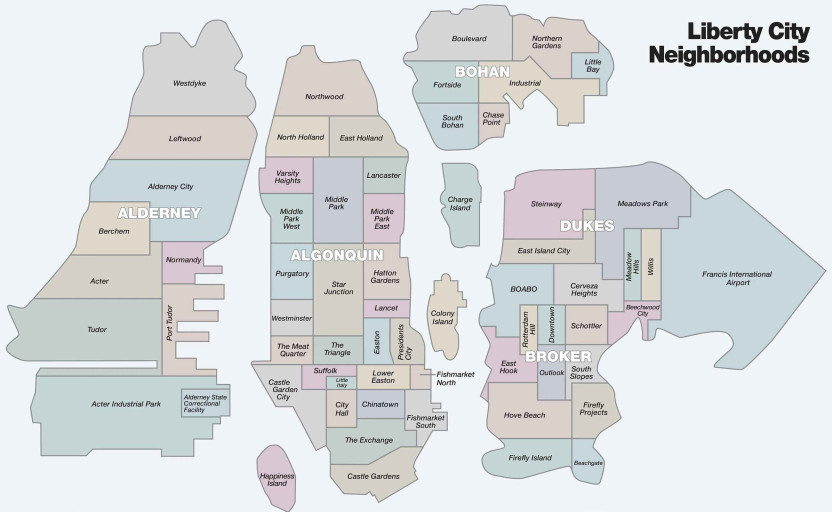 gta map liberty city neighborhoods