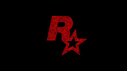 rockstar logo art linocut