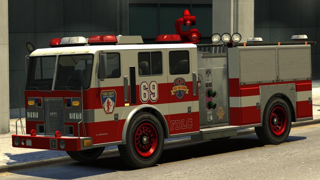 Fire Truck vehicle in GTA 4, including Statistics, Top Speed, Spawn Locatio...