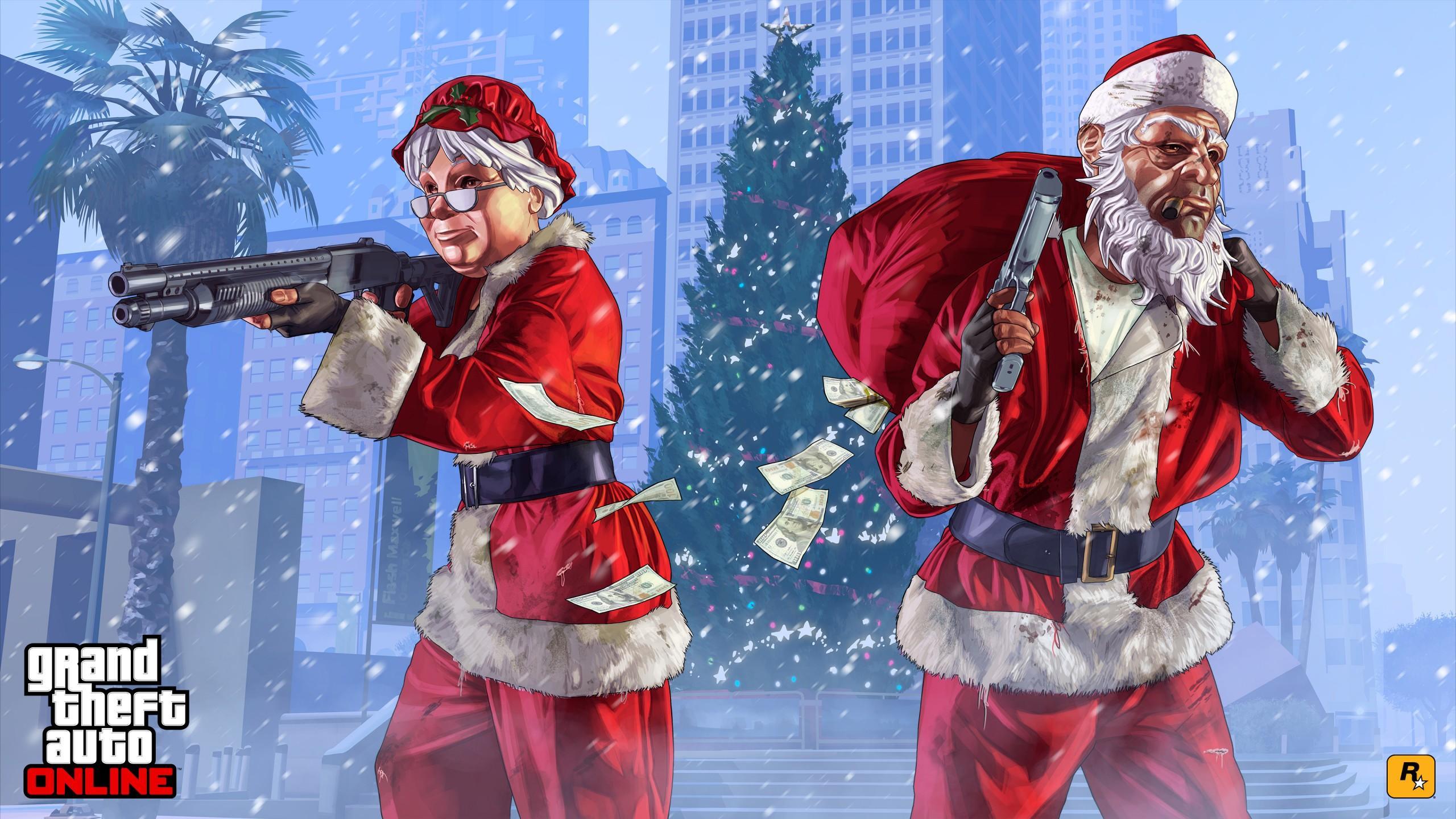 GTA V Artwork FestiveSurprise 2015 637 1600