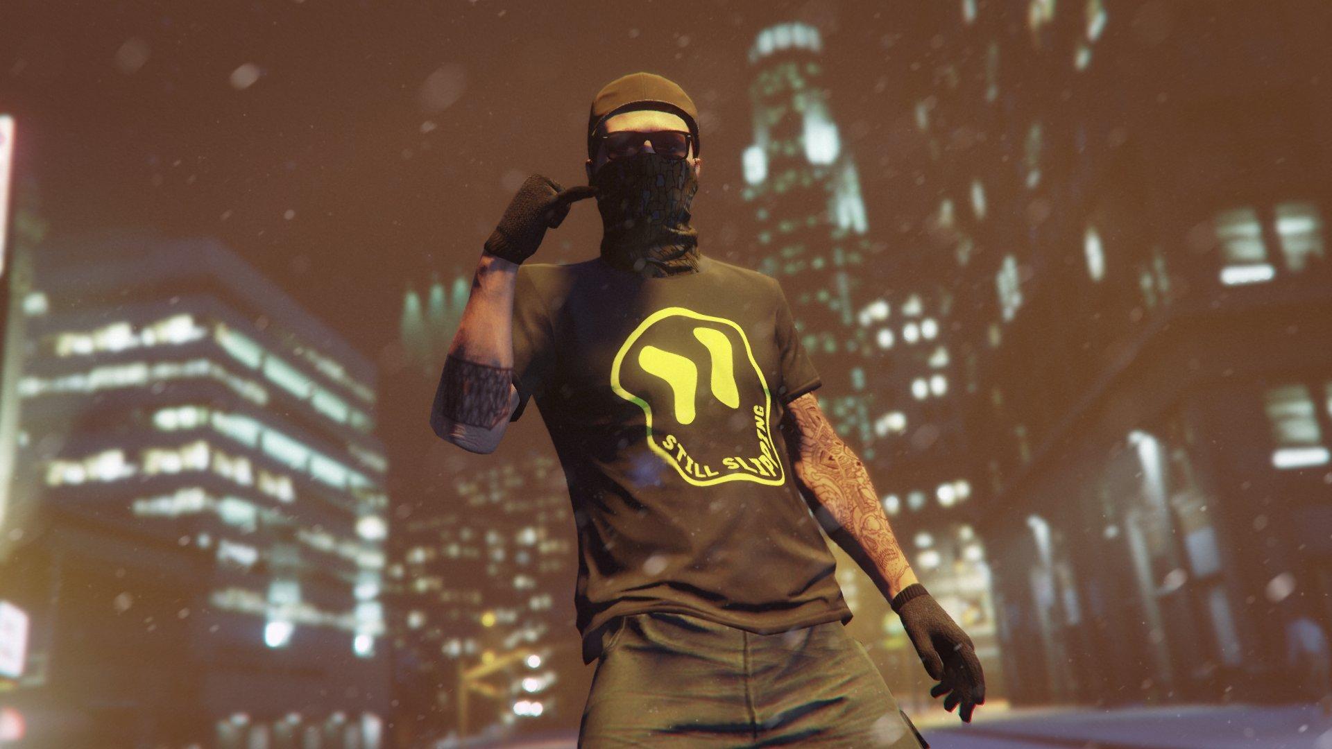 gta online warped still slipping tee