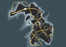Cayo Perico Race: Cayo Perico - Flier Flier Map