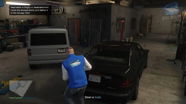 Task: Boat GTA Online Salvage Yard Mission 