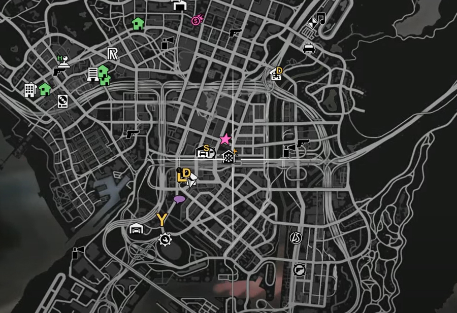 The Vinewood Club Garage - Map Location in GTA Online