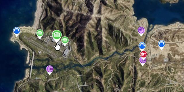 Fort Zancudo Hangar A2 - Map Location in GTA Online
