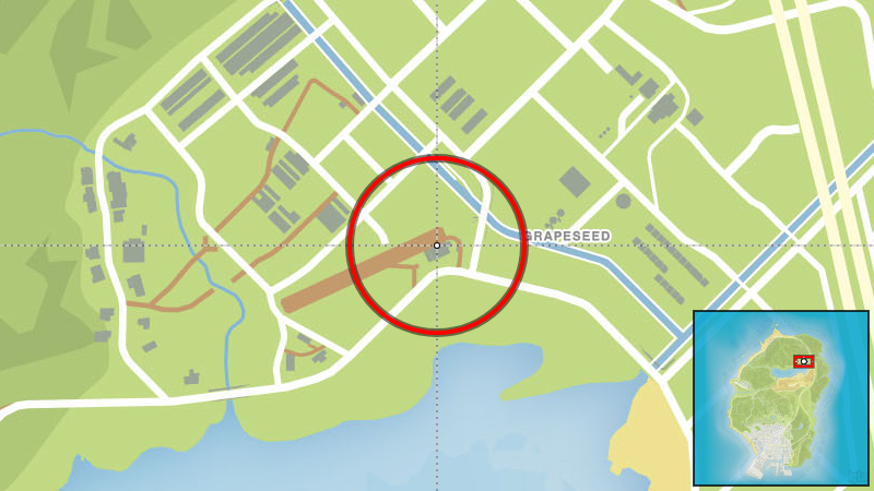 McKenzie Field Hangar - Map Location in GTA V