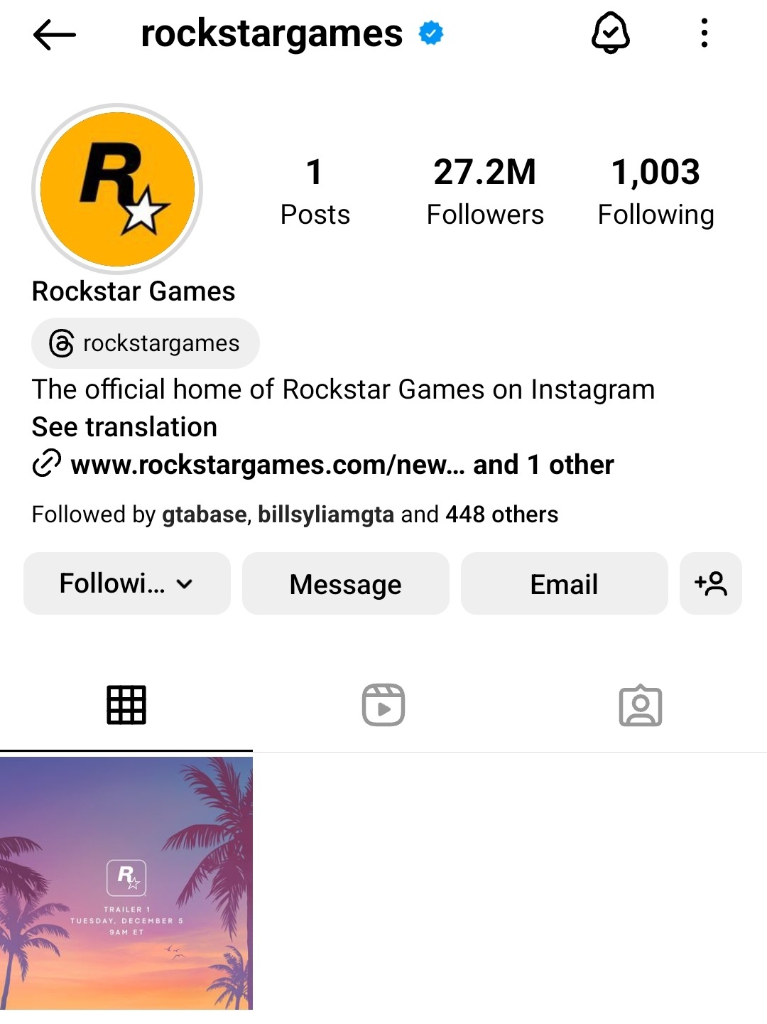 Rockstar reveal GTA 6 trailer release date and time in teaser image