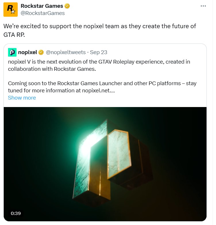 Rockstar has announced a partnership with nopixel, the largest GTA Online Roleplay server.