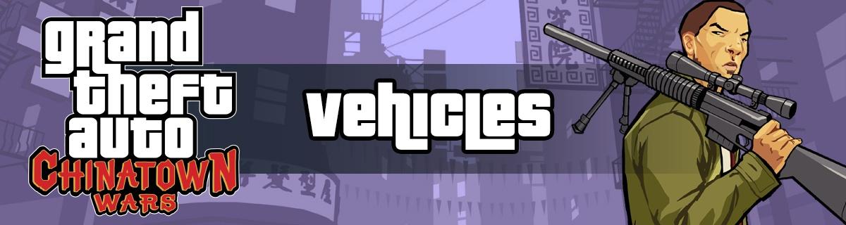 GTA Chinatown Wars Vehicles List &amp; All Cars