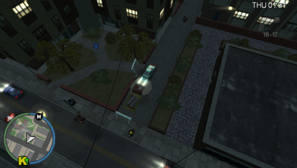 In-game depiction of Stunt Jump #1 in Grand Theft Auto: Chinatown Wars