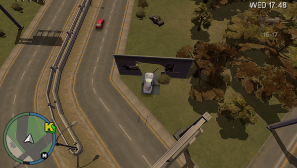 In-game depiction of Stunt Jump #10 in Grand Theft Auto: Chinatown Wars