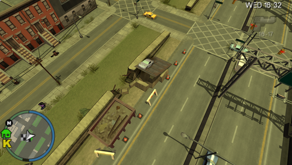 In-game depiction of Stunt Jump #12 in Grand Theft Auto: Chinatown Wars