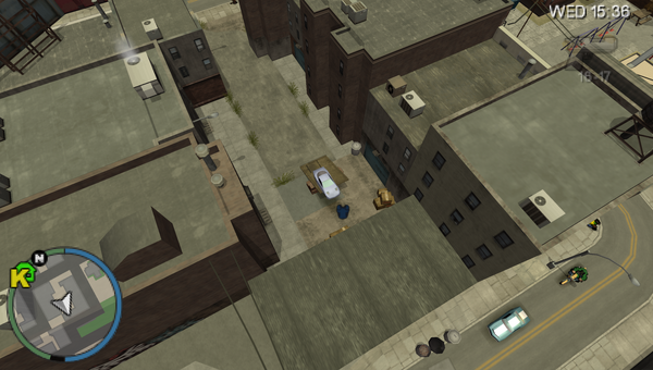 In-game depiction of Stunt Jump #15 in Grand Theft Auto: Chinatown Wars