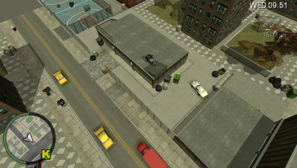 In-game depiction of Stunt Jump #16 in Grand Theft Auto: Chinatown Wars