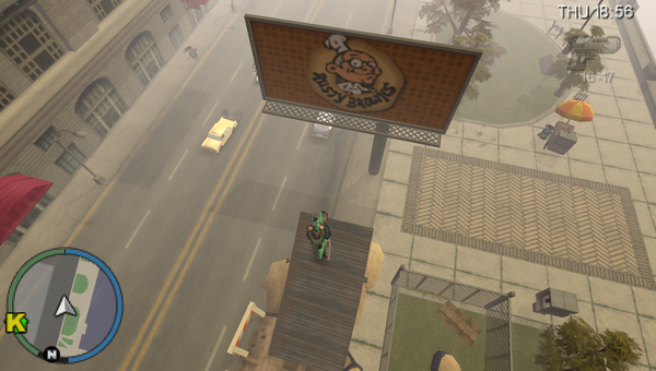 In-game depiction of Stunt Jump #20 in Grand Theft Auto: Chinatown Wars