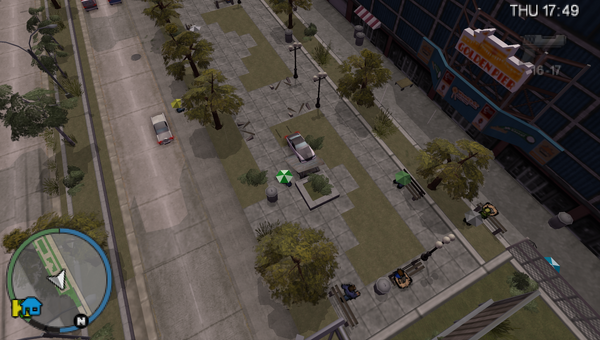 In-game depiction of Stunt Jump #22 in Grand Theft Auto: Chinatown Wars