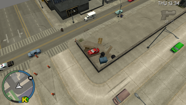 In-game depiction of Stunt Jump #24 in Grand Theft Auto: Chinatown Wars