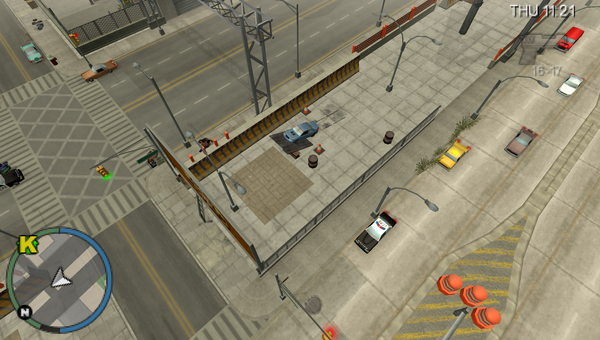 In-game depiction of Stunt Jump #25 in Grand Theft Auto: Chinatown Wars